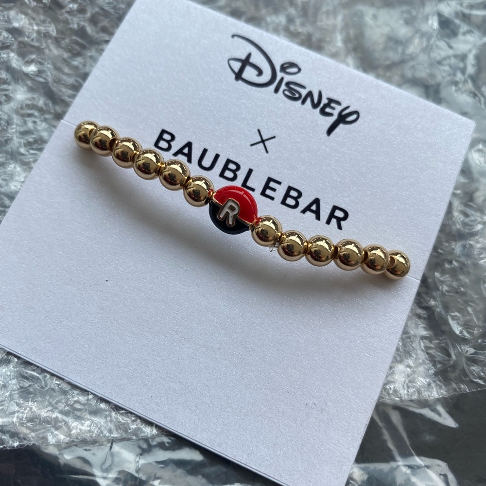 BNWT Bauble Bar Disney Initial R Pisa Bracelet